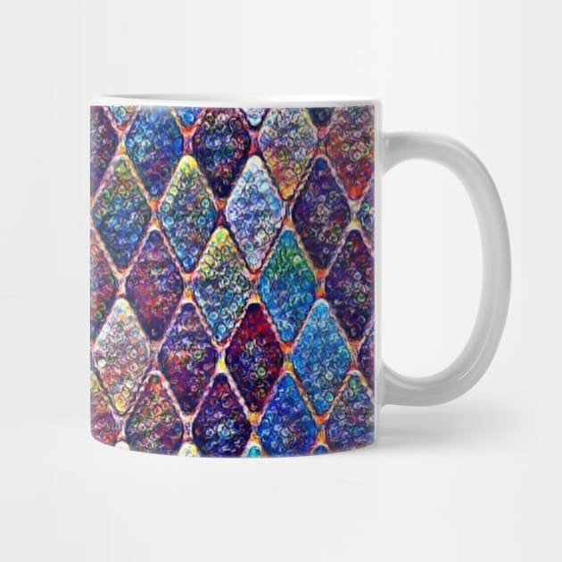 Multicoloured Diamond Scale Pattern by Wicca Fairy